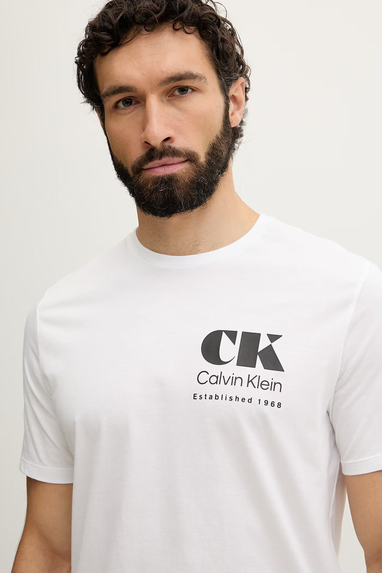 Ανδρικό T-shirt Λευκό Calvin Klein LV04RG802G-YAF