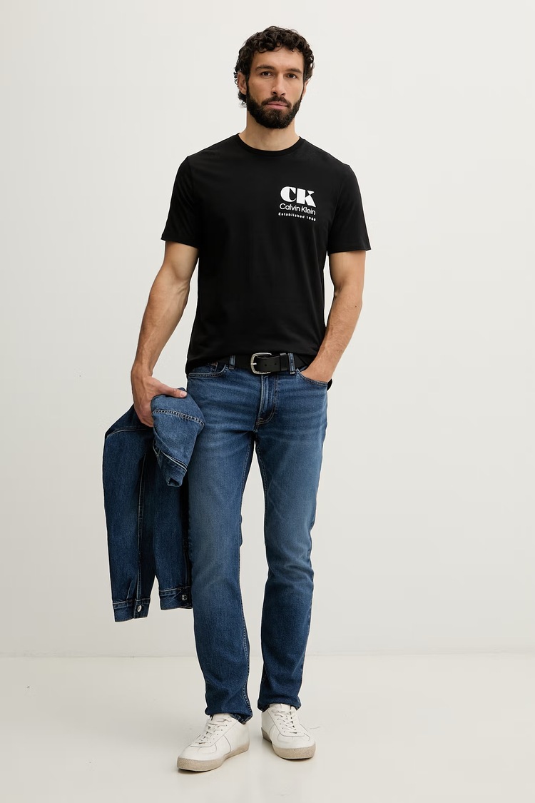 Ανδρικό T-shirt Μαύρο Calvin Klein LV04RG802G-UB1