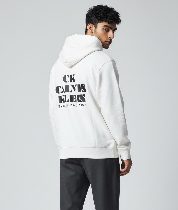 Ανδρικό Φούτερ Λευκό Calvin Klein LV04RG273G-YAS