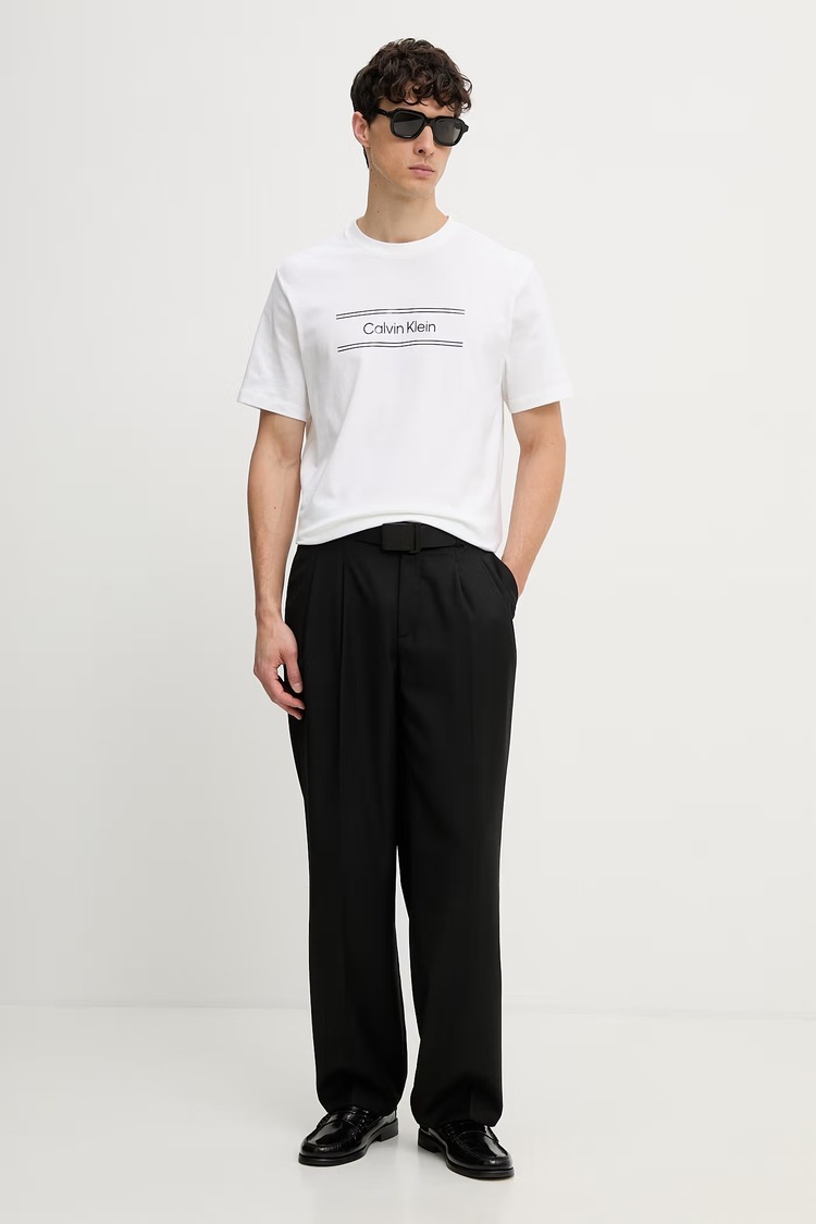 Ανδρικό T-shirt Λευκό Calvin Klein LV04LG813G-YAF