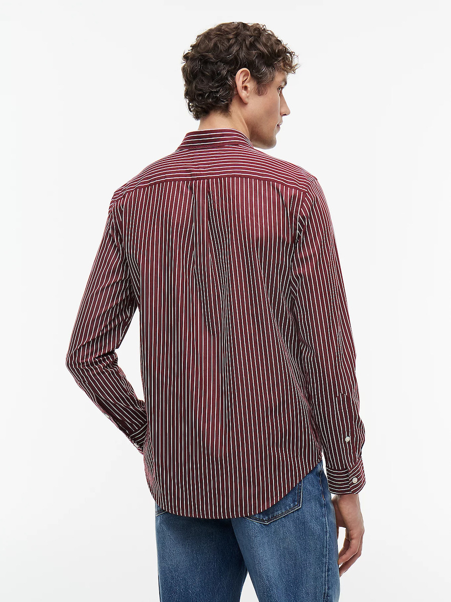 Ανδρικό Ριγέ Πουκάμισο Μπορντό Tommy Hilfiger MW0MW44571-0EV