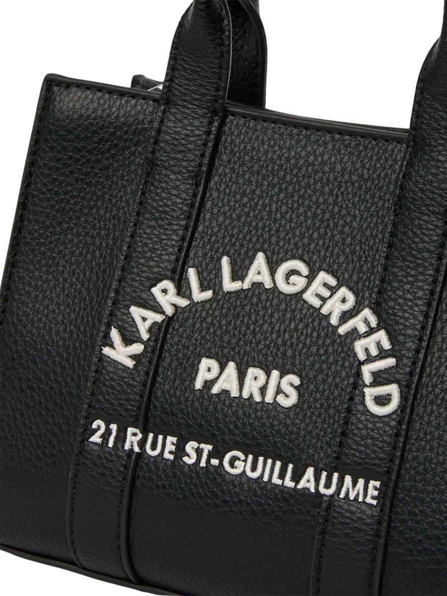 Γυναικεία K/Rsg Mini Tote Τσάντα Μαύρη Karl Lagerfeld B1W30042-101 White/Black