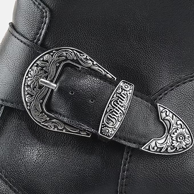 Γυναικείες Jupiter Biker Μπότες Μαύρες Buffalo BUFPD00016410-BLACK