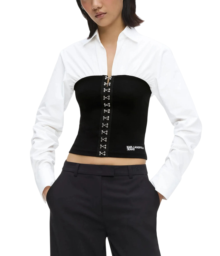 Γυναικείο Πουκάμισο Karl Lagerfeld Jeans B3W11002-101 White/Black