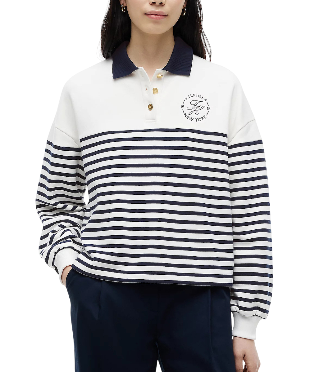 Γυναικείο Φούτερ Πόλο Εκρού Tommy Hilfiger WW0WW50036-0FG