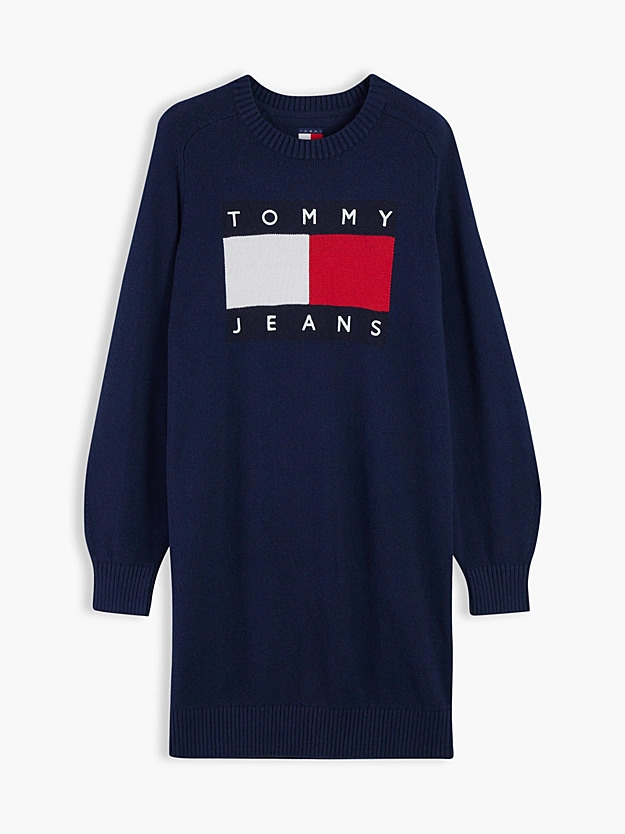 Γυναικείο Πλεκτό Φόρεμα Navy Μπλε Tommy Jeans DW0DW23315-C1G