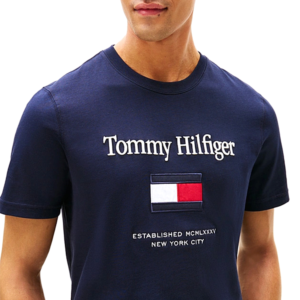 Ανδρικό T-shirt Navy Μπλε Tommy Hilfiger MW0MW42736-DW5