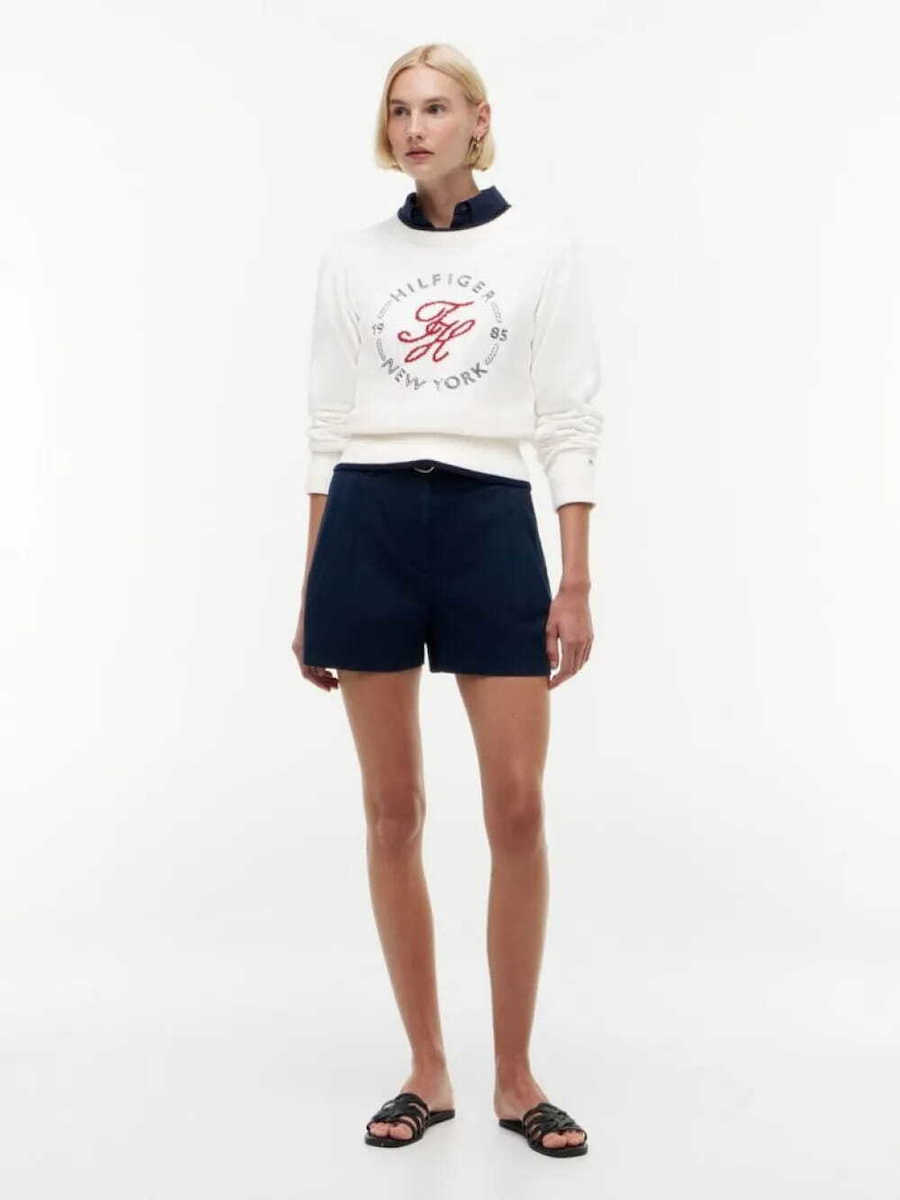 Γυναικείο Πουλόβερ Εκρού Tommy Hilfiger WW0WW51007-Z00