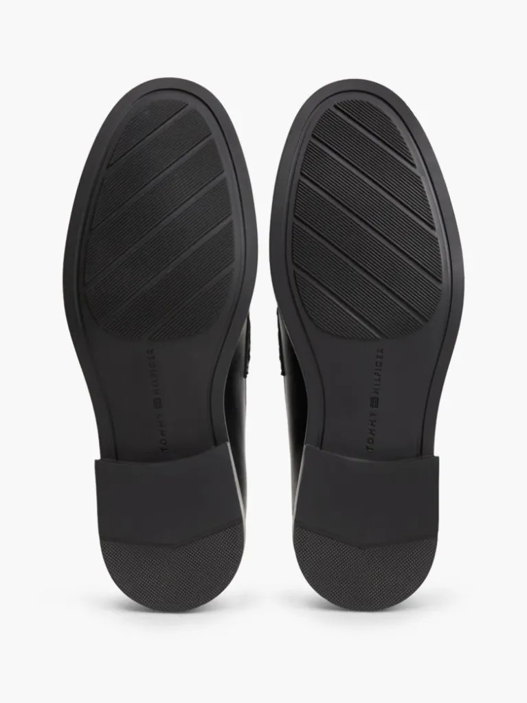Γυναικεία Δερμάτινα Loafers Μαύρα Tommy Hilfiger FW0FW09668-BDS
