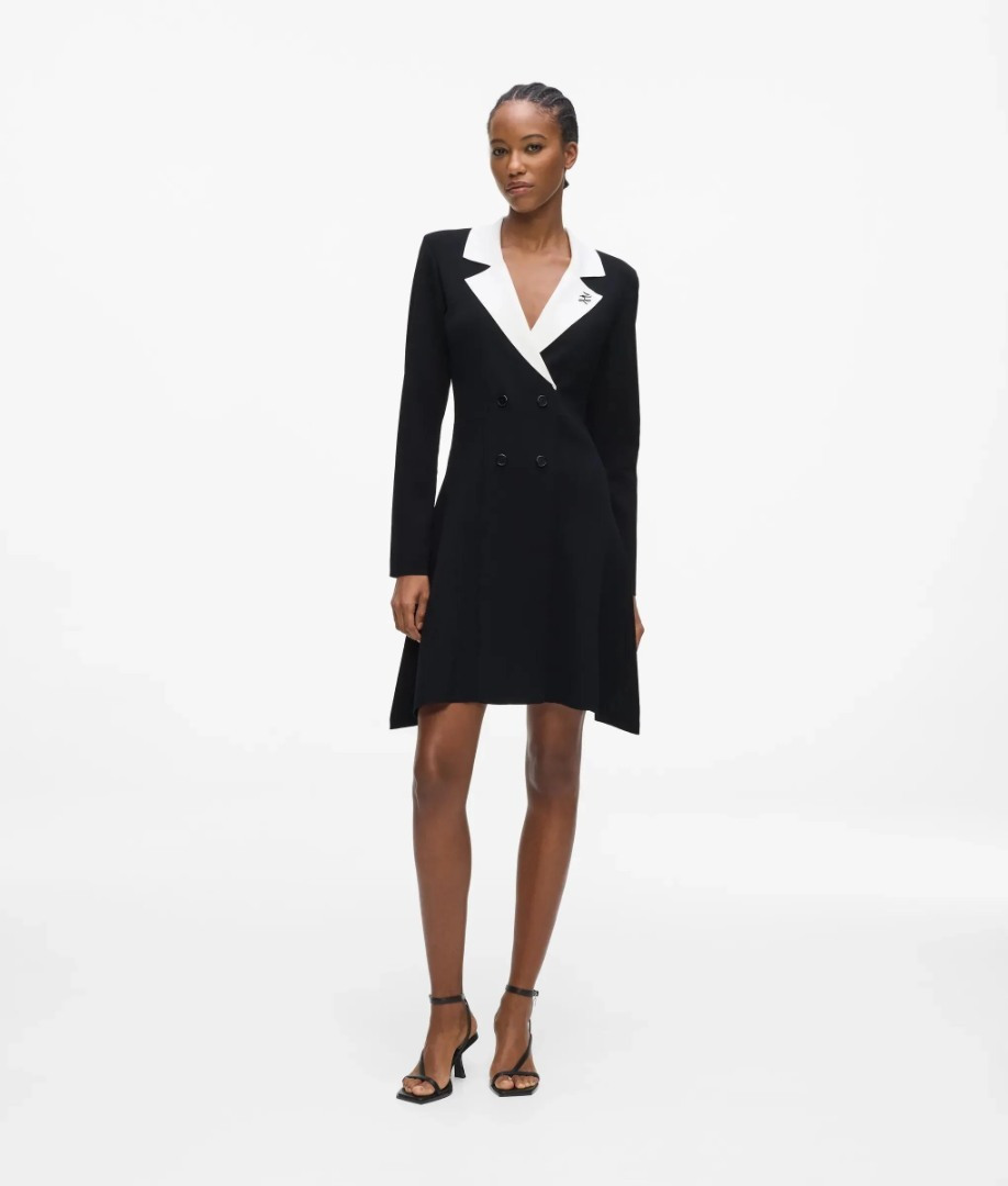 Γυναικείο Φόρεμα Μαύρο Karl Lagerfeld B3W13038-998 Black/White