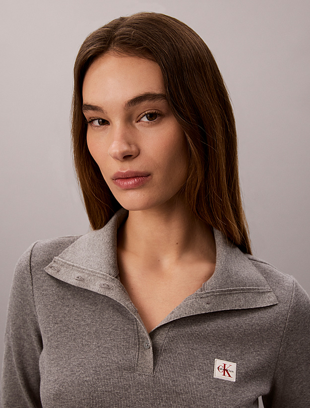 Γυναικείο Μακρυμάνικο Top Γκρι Calvin Klein LV047H203G-P7E