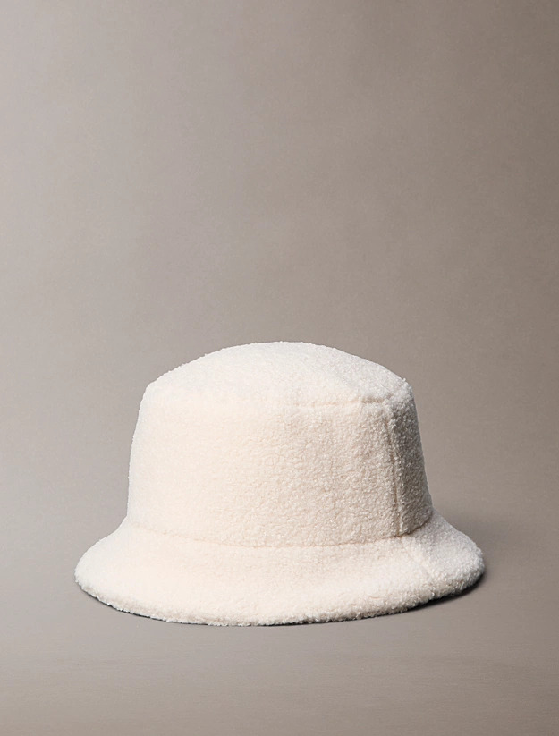 Γυναικείο Sherpa Bucket Καπέλο Εκρού Calvin Klein LV04F5097G-QYJ