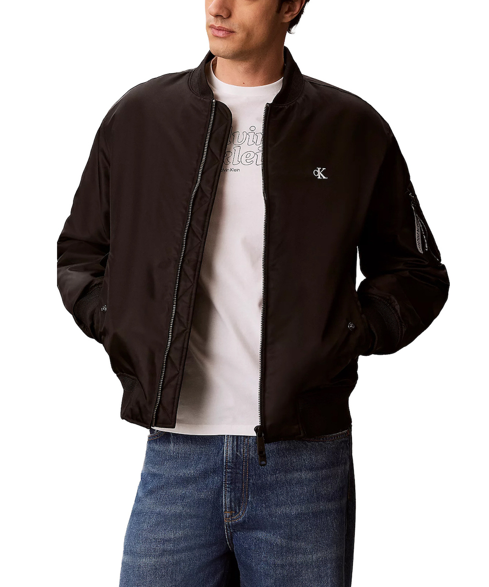 Ανδρικό Bomber Μπουφάν Μαύρο Calvin Klein LV04RG505G-UB1