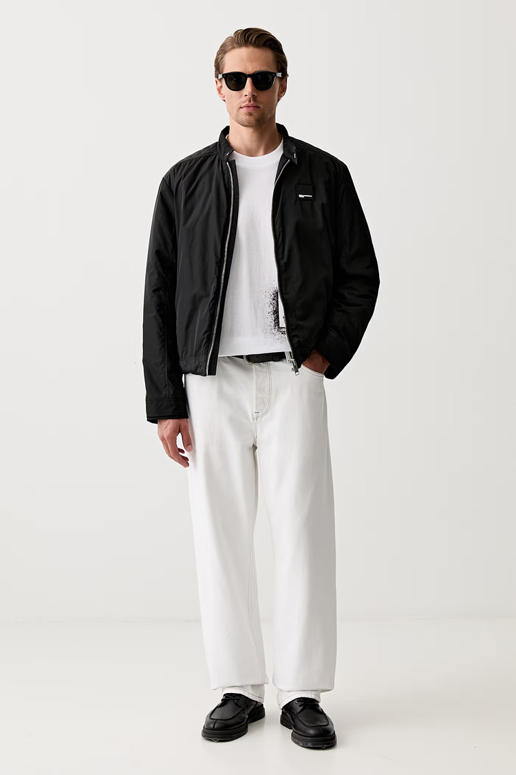 Ανδρικό Biker Μπουφάν Μαύρο Karl Lagerfeld Jeans B3M15045-999 Black