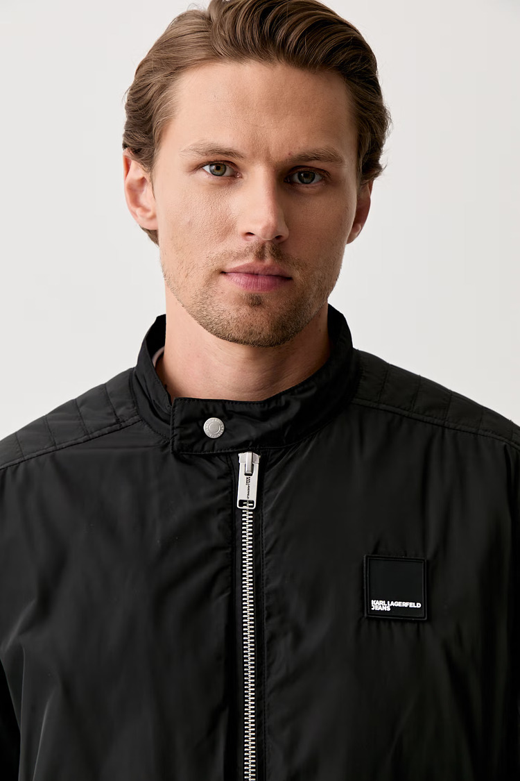 Ανδρικό Biker Μπουφάν Μαύρο Karl Lagerfeld Jeans B3M15045-999 Black