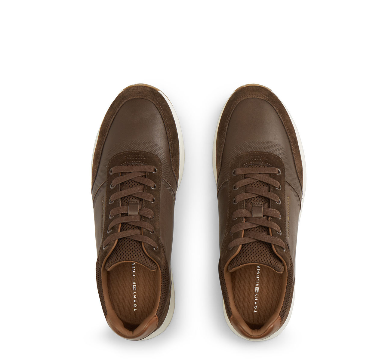 Ανδρικά Δερμάτινα Sneakers Καφέ Tommy Hilfiger FM0FM05910-GT6