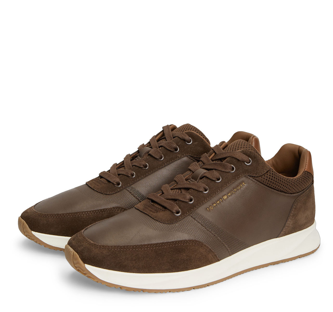 Ανδρικά Δερμάτινα Sneakers Καφέ Tommy Hilfiger FM0FM05910-GT6