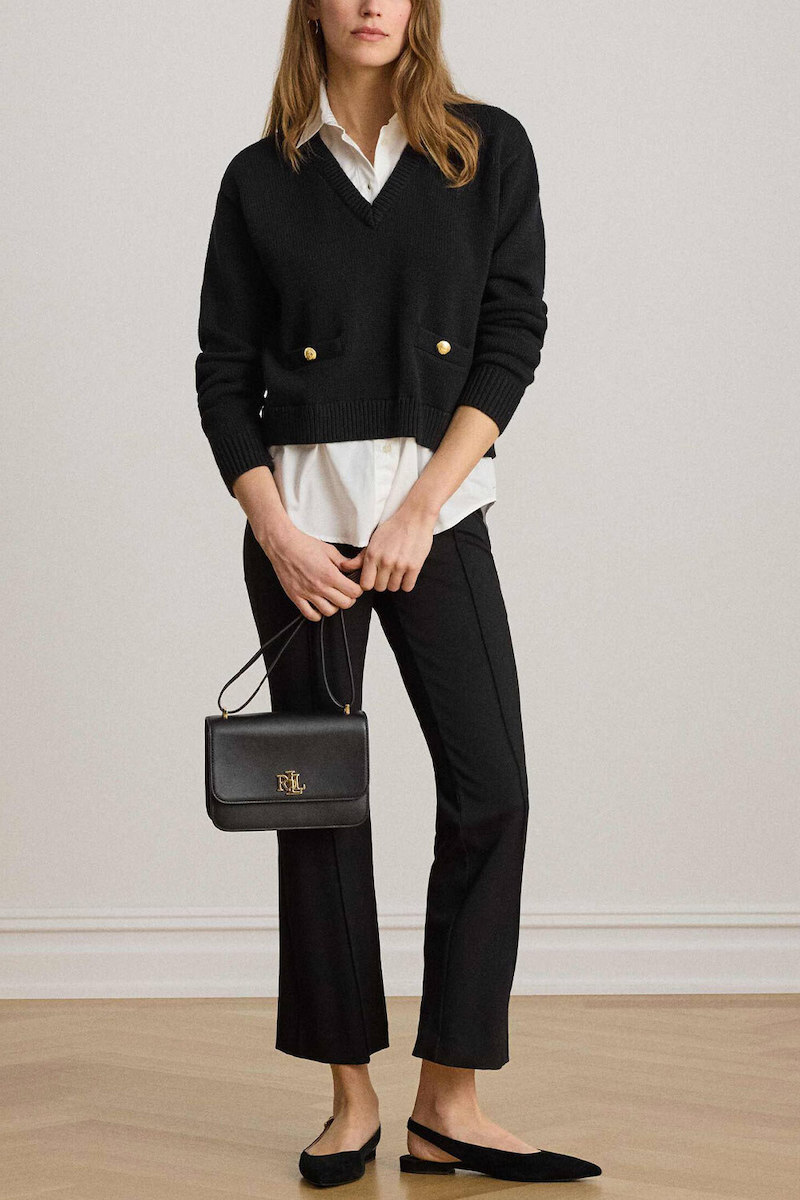 Γυναικείο Πουλόβερ Μαύρο Ralph Lauren 200B24254001-Black White
