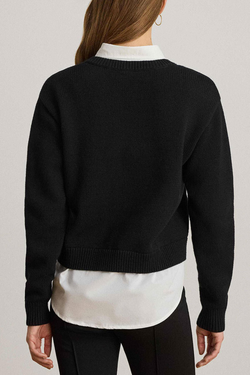 Γυναικείο Πουλόβερ Μαύρο Ralph Lauren 200B24254001-Black White