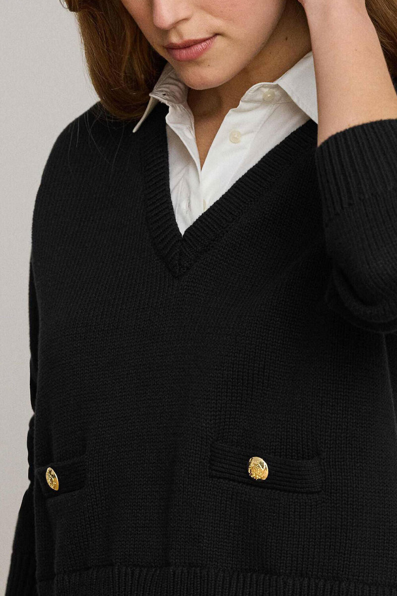 Γυναικείο Πουλόβερ Μαύρο Ralph Lauren 200B24254001-Black White