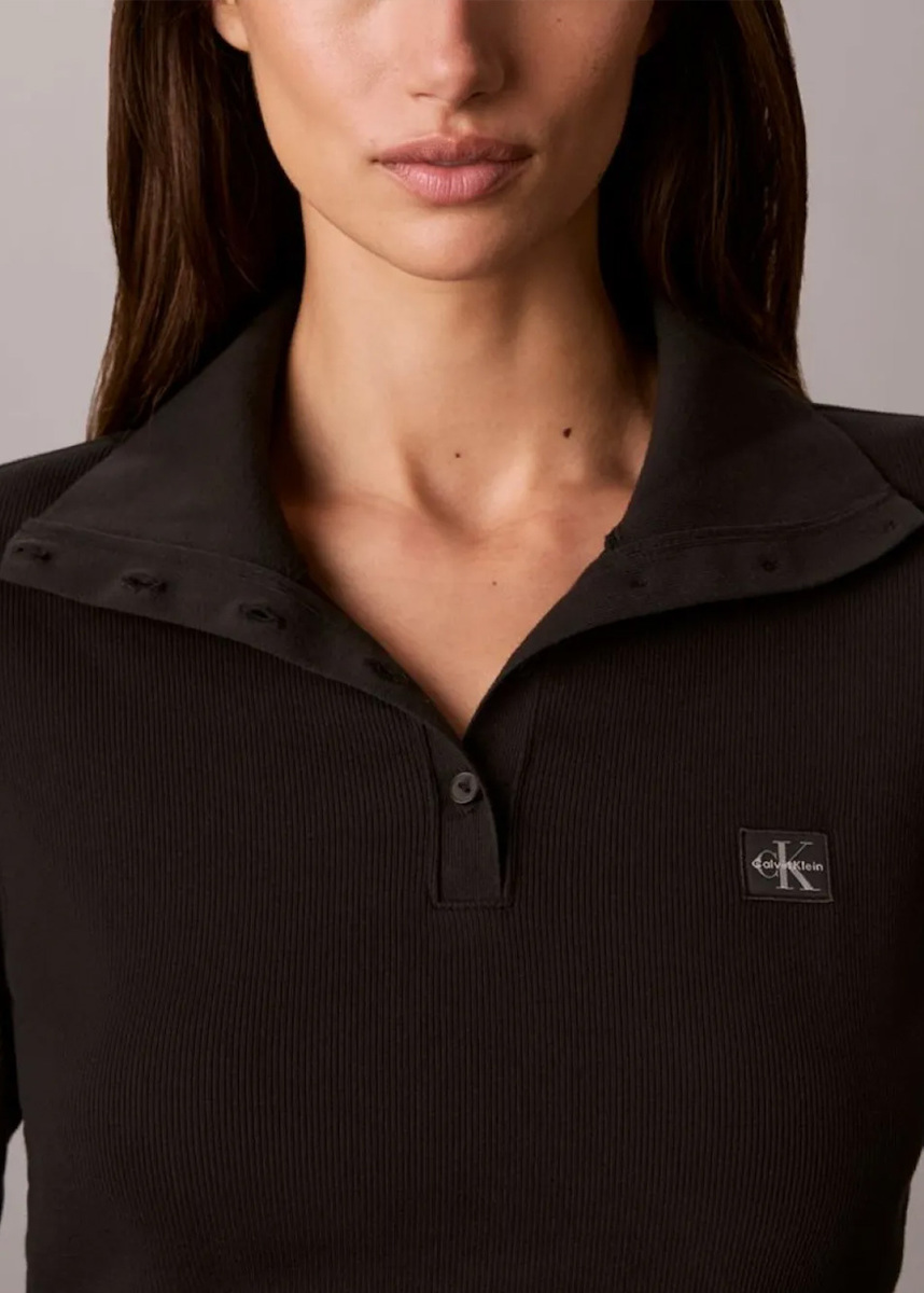 Γυναικείο Μακρυμάνικο Top Μαύρο Calvin Klein LV047H203G-UB1