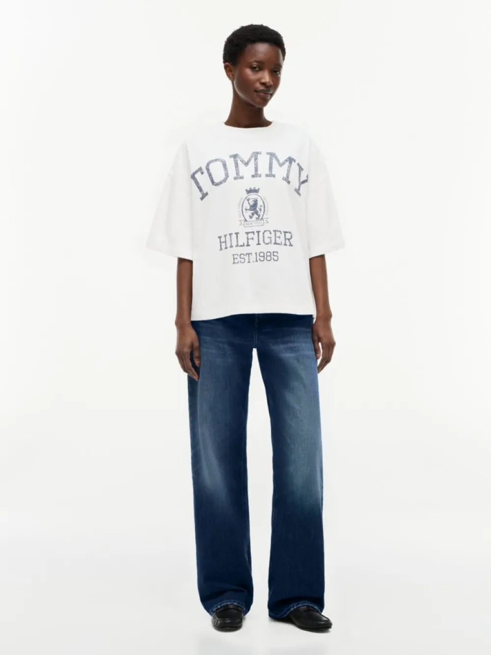 Γυναικείο Varsity Crest T-shirt Λευκό Tommy Hilfiger WW0WW50940-YBL