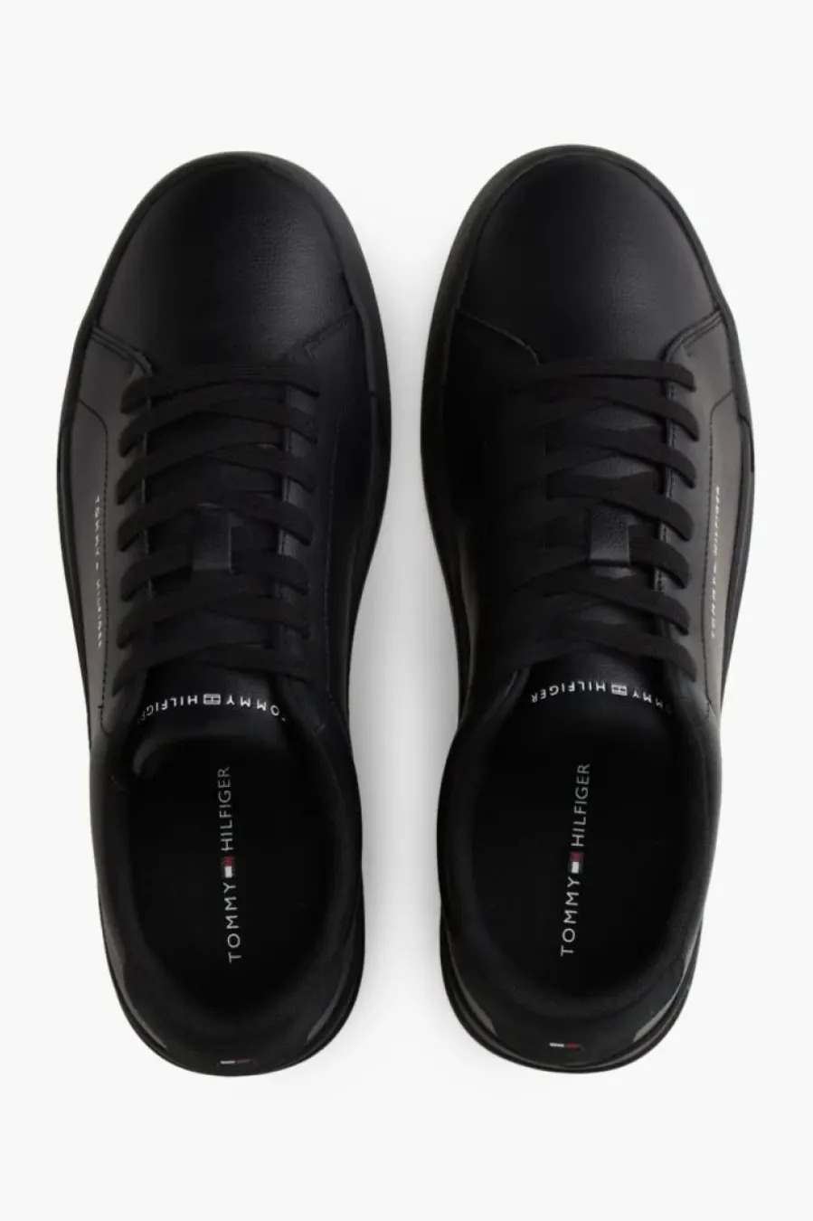 Ανδρικά Δερμάτινα Sneakers Μαύρα Tommy Hilfiger FM0FM05367-0GJ