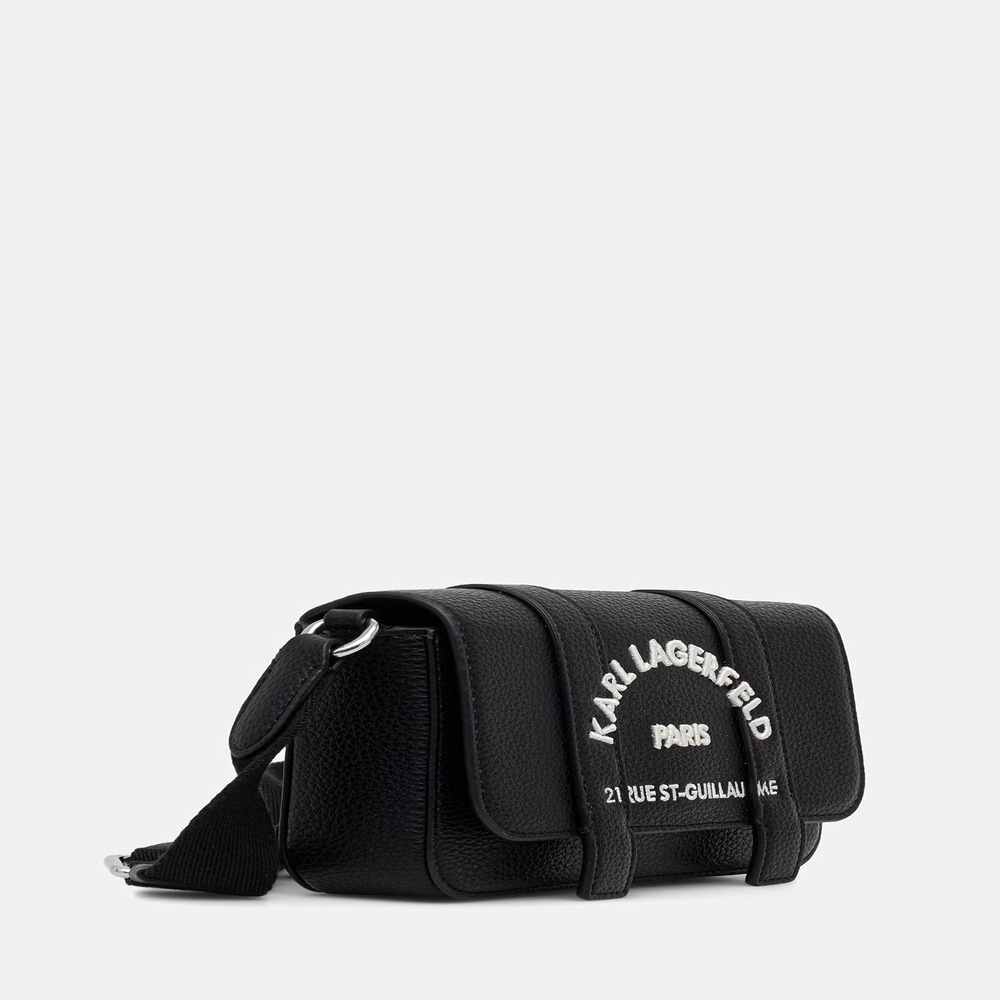 Γυναικεία K/Rsg Mini Flap Τσάντα Χιαστί Μαύρη Karl Lagerfeld B3W30342-101 White/Black