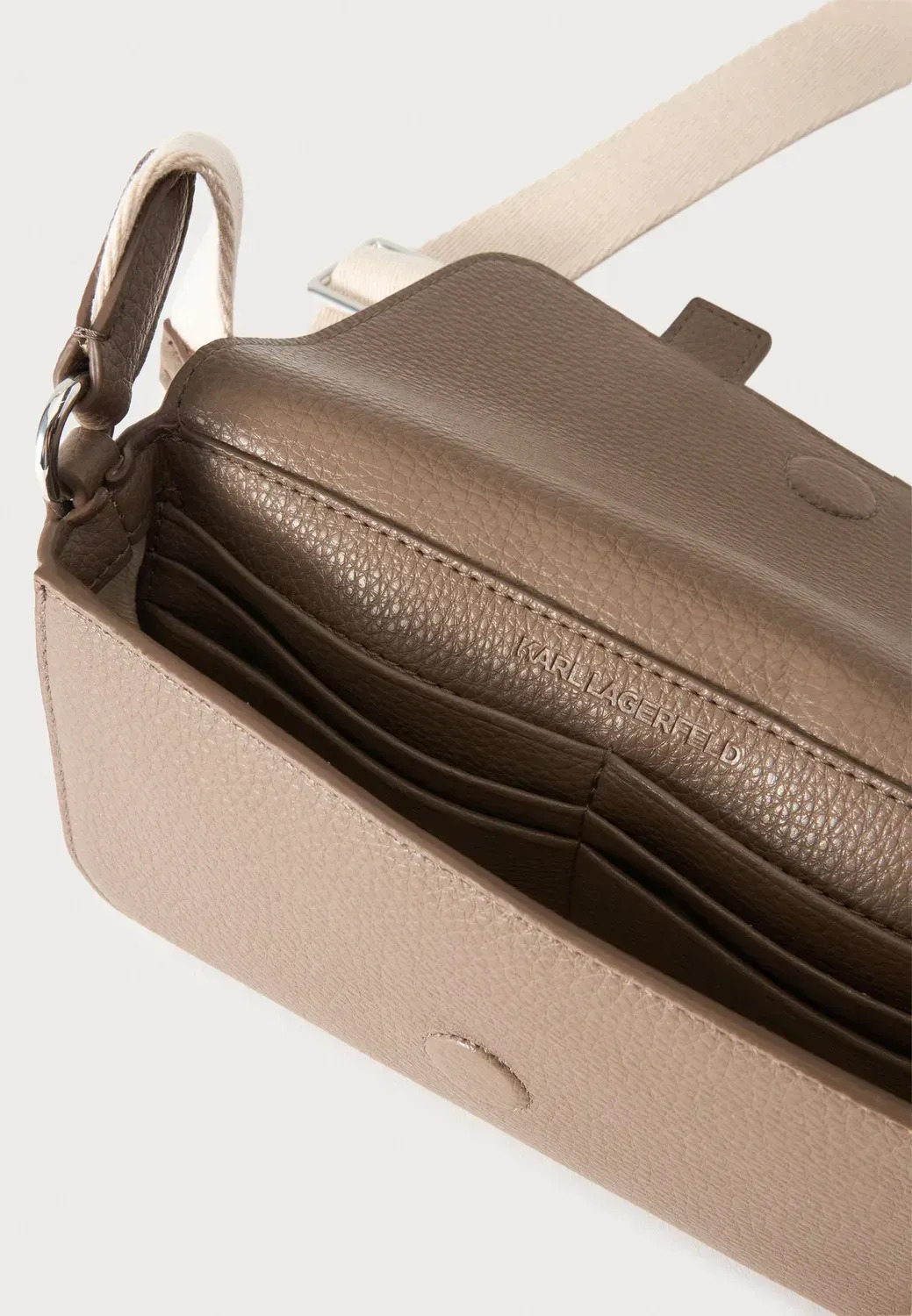 Γυναικεία K/Rsg Mini Flap Τσάντα Χιαστί Καφέ Karl Lagerfeld B3W30342-2PR Taupe