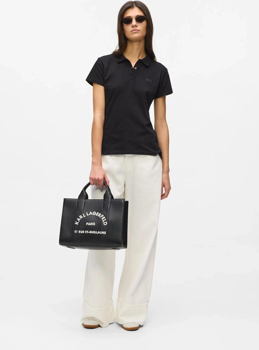 Γυναικεία K/Rsg Tote Τσάντα Μαύρη Karl Lagerfeld B1W30041-101 White/Black