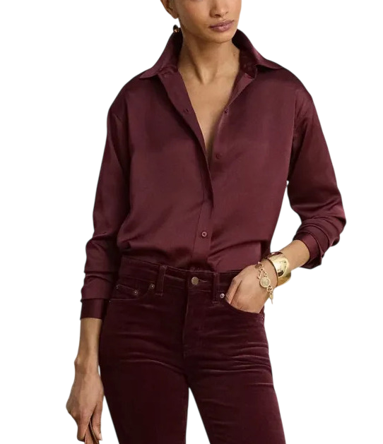 Γυναικείο Πουκάμισο Μπορντό Ralph Lauren 200B27610008-RED