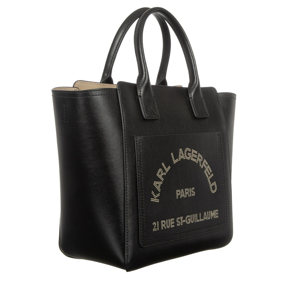 Γυναικεία Δερμάτινη K/Daily Tote Τσάντα Μαύρη Karl Lagerfeld B3W30093-1AV Black