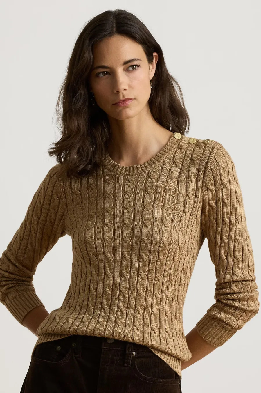 Γυναικείο Πουλόβερ Καμηλό Ralph Lauren 200P14039500-CAMEL
