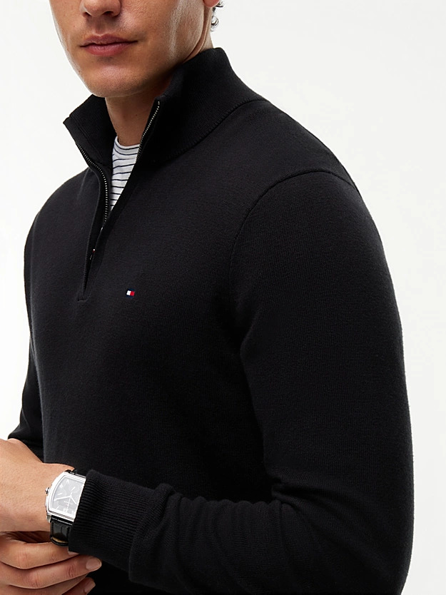 Ανδρικό Πουλόβερ Μαύρο Tommy Hilfiger MW0MW28049-BDS