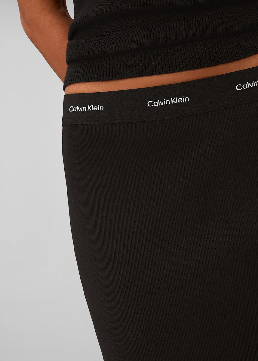 Γυναικεία Midi Φούστα Μαύρη Calvin Klein LV047H241G-UB1