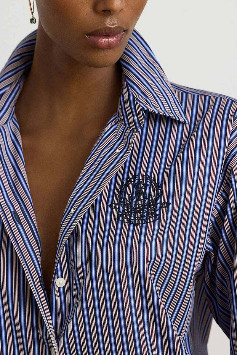 Γυναικείο Ριγέ Πουκάμισο Ralph Lauren 200B27664001-NAVY