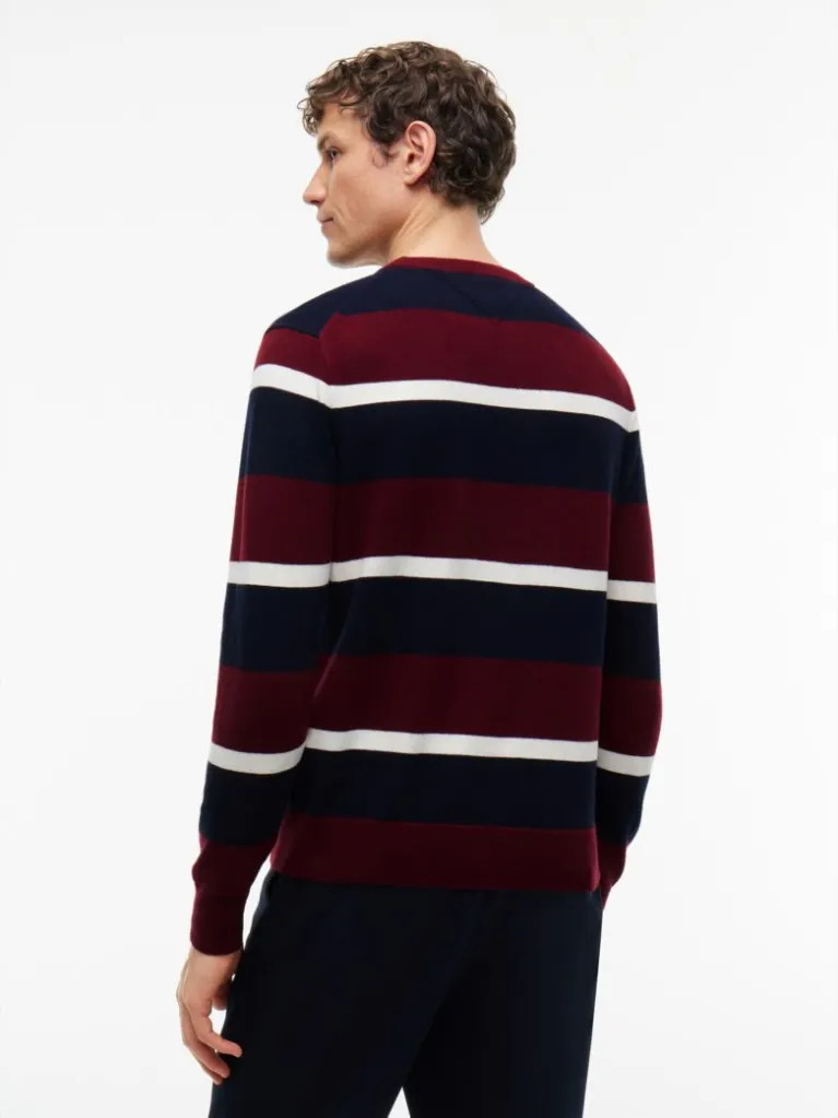 Ανδρικό Πουλόβερ Μπορντό Tommy Hilfiger MW0MW28046-0A7