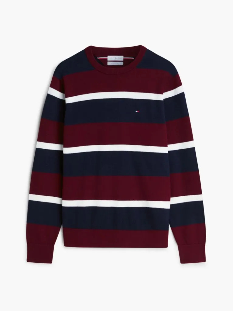 Ανδρικό Πουλόβερ Μπορντό Tommy Hilfiger MW0MW28046-0A7