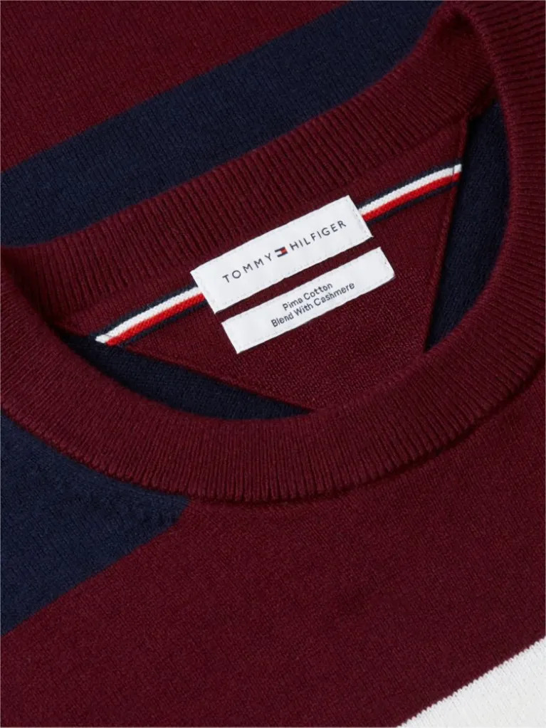 Ανδρικό Πουλόβερ Μπορντό Tommy Hilfiger MW0MW28046-0A7