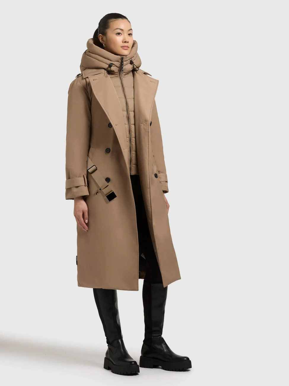 Γυναικεία Elena 3 Καπαρντίνα Μπεζ Khujo KJ1118CO263-146 COOKIE BEIGE