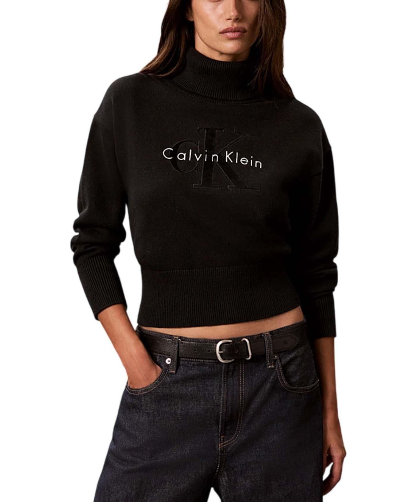 Γυναικείο Ζιβάγκο Πουλόβερ Μαύρο Calvin Klein LV047H329G-UB1