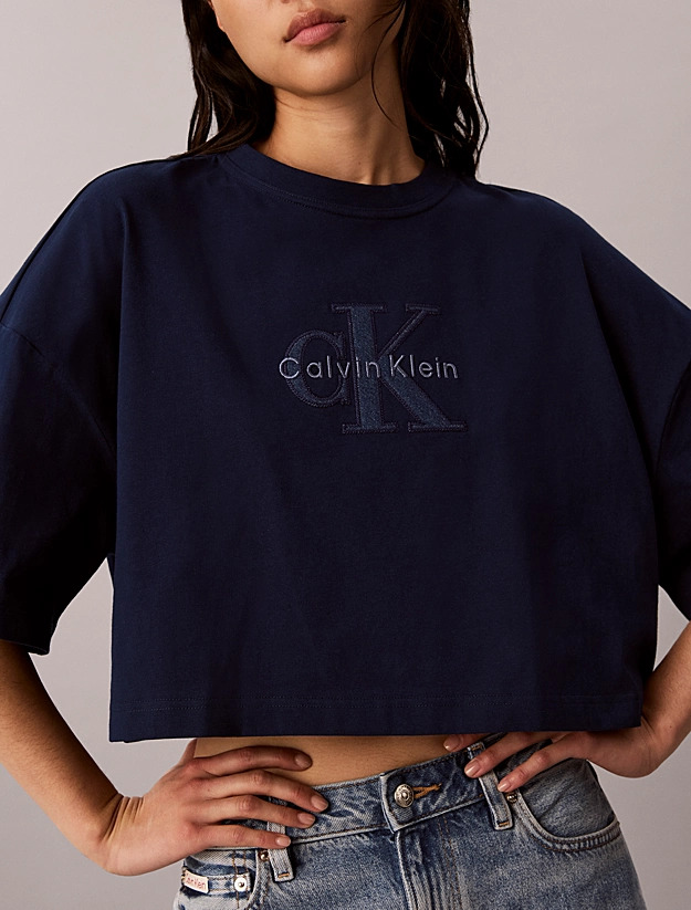 Γυναικείο T-shirt Navy Μπλε Calvin Klein LV047H820G-VU5