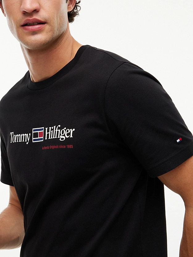 Ανδρικό T-shirt Μαύρο Tommy Hilfiger MW0MW44875-BDS