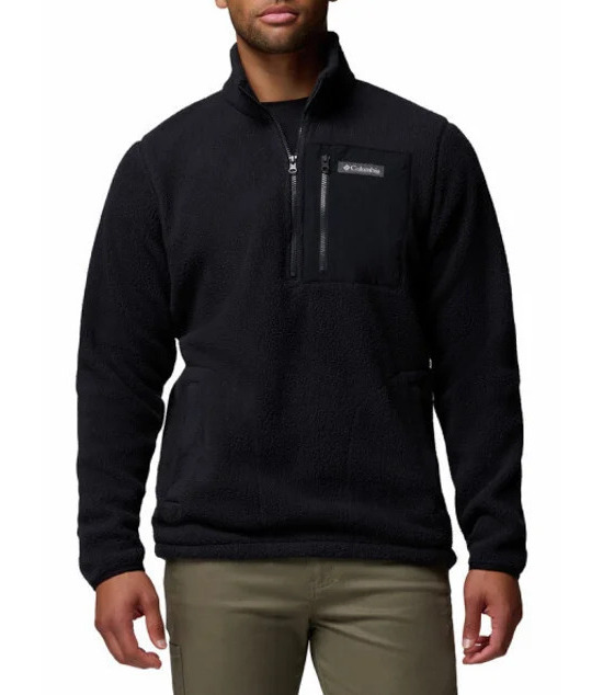 Ανδρικό Jasper Ridge Pebbled Half Zip Fleece Μαύρο Columbia 2142411-010