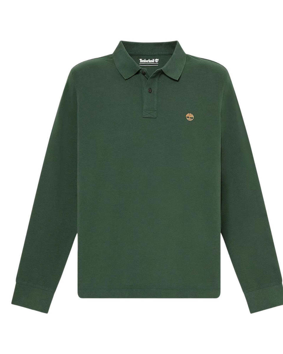 Ανδρικό Millers River Μακρυμάνικο Polo Πράσινο Timberland TBC0YHBE-398