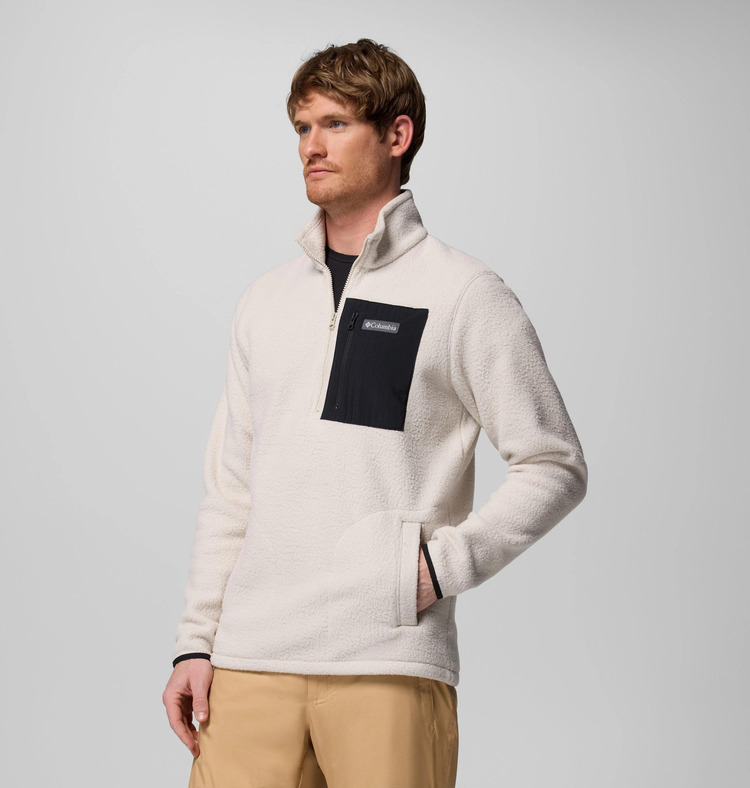 Ανδρικό Jasper Ridge Pebbled Half Zip Fleece Εκρού Columbia 2142411-278