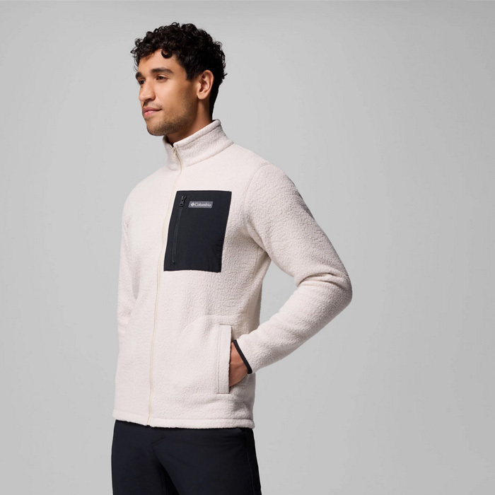 Ανδρική Jasper Ridge Pebbled Fleece Ζακέτα Εκρού Columbia 2142421-278