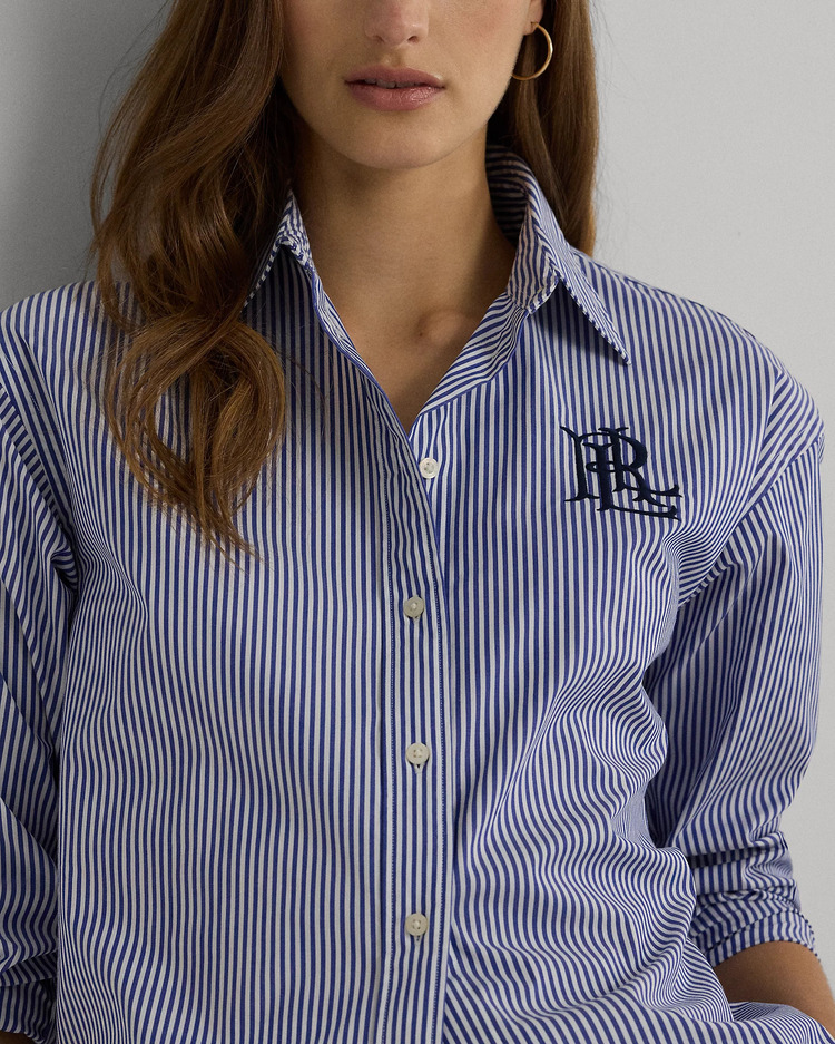 Γυναικείο Ριγέ Πουκάμισο Μπλε Ralph Lauren 200932539001-BLUE