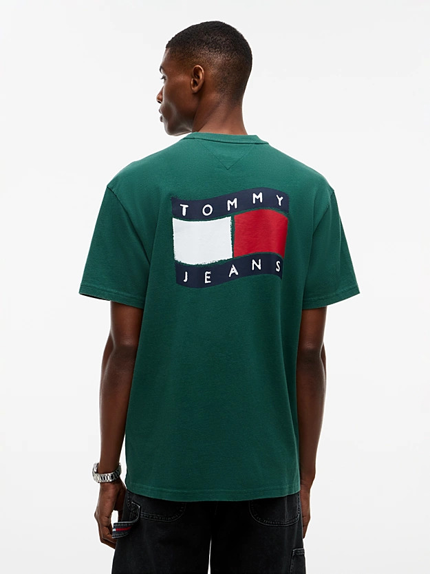 Ανδρικό T-shirt Πράσινο Tommy Jeans DM0DM23559-MBM