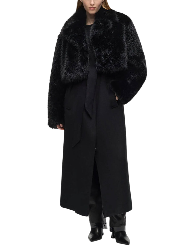 Γυναικείο Παλτό Μαύρο Karl Lagerfeld B4W15006-999 Black